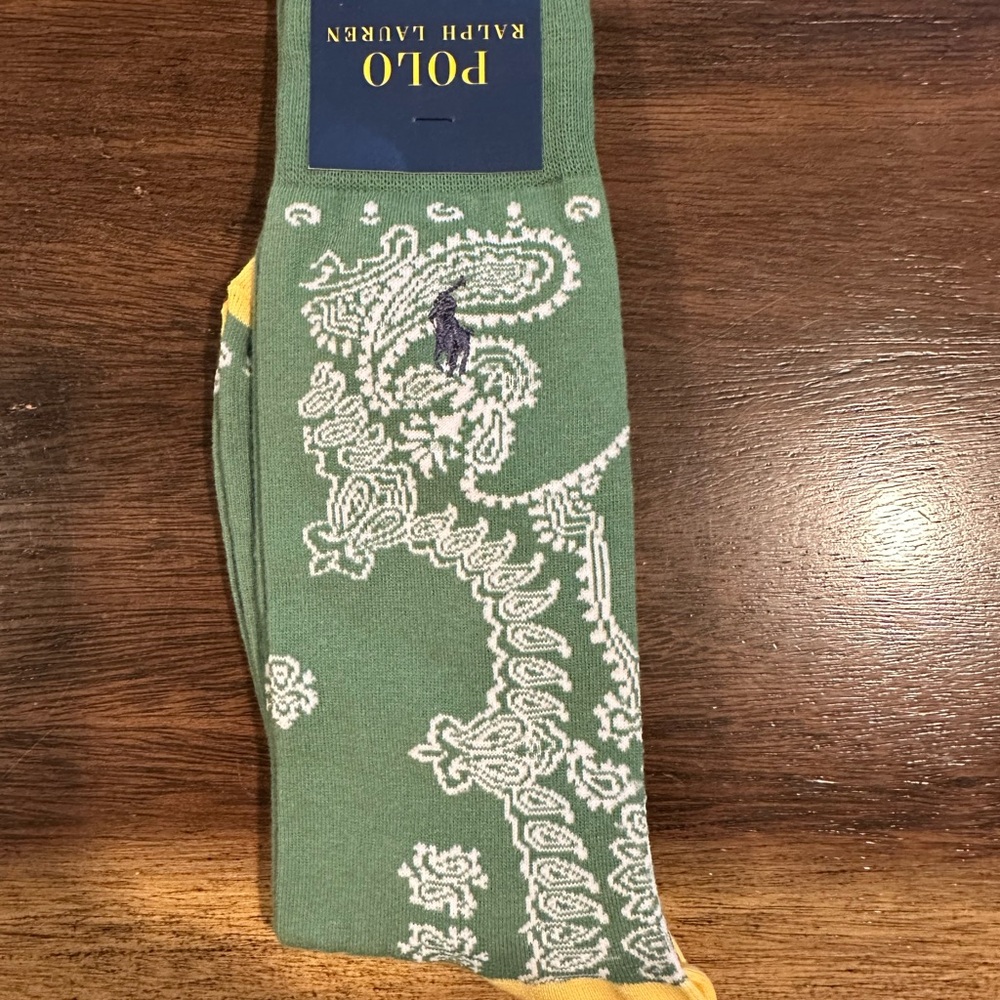 Polo by Ralph Lauren Paisley Green Socks
